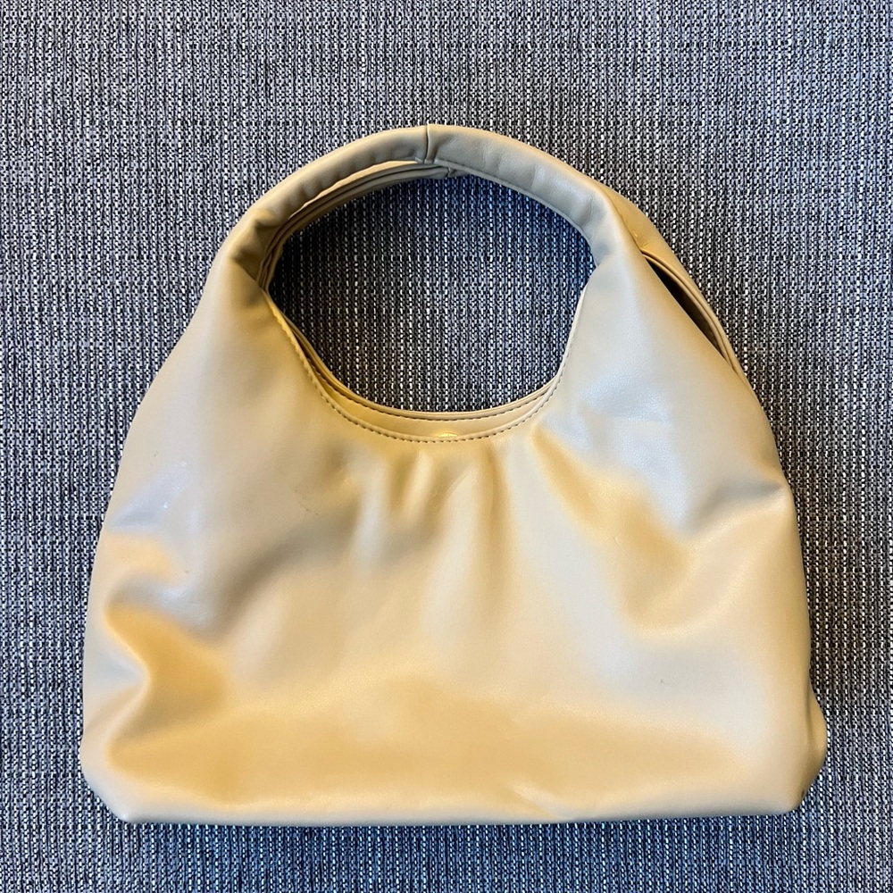 A New Day Women's Beige Hobo Bag Purse. Soft With Magnetic Closure
